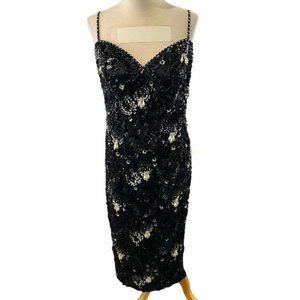 Vintage Black Sequin Dress